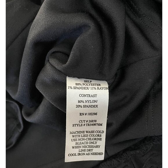 Connected Apparel Womens Black Mesh Long Sleeve Button Down Blouse Size 8 - Picture 5 of 6